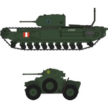 Hasegawa 30043 1/72 Churchill Mk.ı/ıı ve Daimler Mk.ıı (Dieppe Raid) Tankları Demonte Plastik Maket Seti