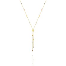 Adal Silver Kadın Gümüş Altın Yaldızlı Dorikalı Y Kolye