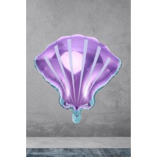Pekshop Deniz Kabuğu Şekilli Büyük Folyo Balon Doğum Günü Süsleme Balonu