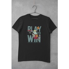 Playbackmoda Owersize Basketball Play To Win  Tasarım Baskılı Tişört