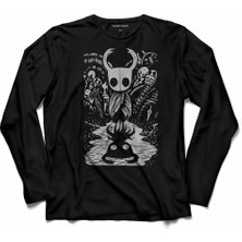 Kendim Seçtim Hollow Knıght Ghost Cadılar Bayramı Kuru Kafa Uzun Kollu Tişört