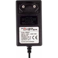 Powermaster PM-12667 12 V 3A Plastik Kasa Priz Tipi Adaptör 5.5*2.5 Uç