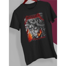 Playbackmoda Moda Tasarım Rock Poster Metallica Desenli Baskılı Tişört