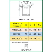 Playbackmoda Owersize Music Renkli Kulaklık Tasarım Baskılı Tişört