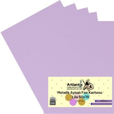 Artlantis Lila 50X70 Metalik Aynalı Fon Kartonu 5 Adet 1 Paket Artlantis Aynalı Metalik Fon Kartonu