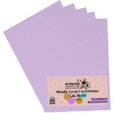 Artlantis Lila 35X50 Metalik Aynalı Fon Kartonu 5 Adet 1 Paket Artlantis Aynalı Metalik Fon Kartonu