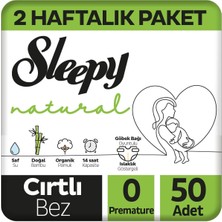 Sleepy Natural 2 Bebek Bezi 0 Numara Prematüre 50 Adet