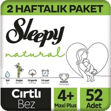 Sleepy Natural 2  Bebek Bezi 4+ Numara Maxi Plus 52 Adet