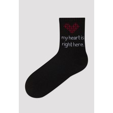 Penti Kız Çocuk Black Hearts 2li Soket Çorap