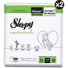 Sleepy Natural 2 Bebek Bezi 5+ Numara Junior Plus 44'lü