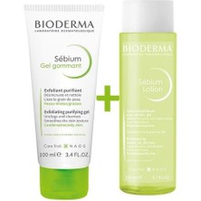 Bioderma Sebium Gel Gommant Exfoliating Purifying Gel 100 Ml+Bioderma Sebium Lotion 200 Ml