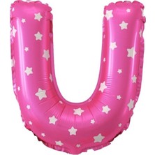 Eğlence Marketi 16 Inç Pembe Harf Balon U