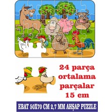 Lipyos Sevimli Çiftlik Hayvanları Dev Parçalı Eğlenceli Puzzle 50X70 cm Puzzle