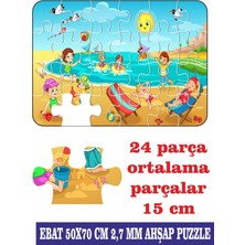 Lipyos Tatil, Deniz ve Oyun Zamanı Dev Parçalı Eğlenceli Puzzle 50X70 cm Puzzle