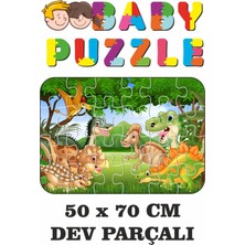 Lipyos Sevimli Dinazorlar Dev Parçalı Eğlenceli Puzzle 50X70 cm Puzzle