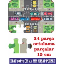 Lipyos Arabalar Dev Parçalı Eğlenceli Puzzle 50X70 cm Puzzle