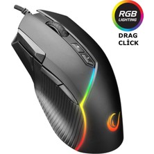 Rampage SMX-G39 COMFORT 8 Makro+Extra Atış Tuşlu( Drag Click ) 7200dpi RGB Ledli Gaming Oyuncu Mouse
