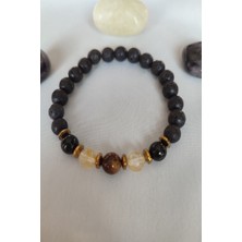 Atl Lav ,turmalin,sitrin,kaplangözü,hematit Doğaltaş Bileklik