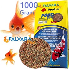 Tropical 1000 gram Tropical Pond Pellet Mix-Kovadan Bölme granül Balık Yemi