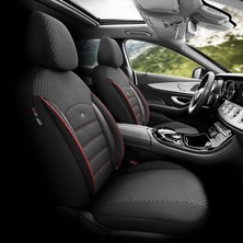 Otom Sport Plus Ekstra Özel Dokulu Oto Koltuk Kılıfı Siyah-Kırmızı