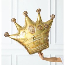 Pekshop Taç Şeklinde Gold Renk Folyo Balon