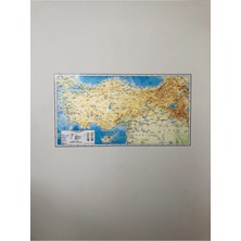 Tutunabilir Kağıt Türkiye Fiziki Haritası Dekoratif Türkiye Haritası Akıllı Kağıt Tahta 116X65 cm