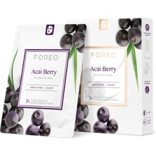 Foreo Acai Berry Pürüzsüzleştirici 3'lü Kağıt Maske