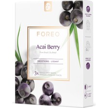 Foreo Acai Berry Pürüzsüzleştirici 3'lü Kağıt Maske