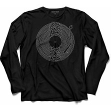 Kendim Seçtim Müzik Cs Disk Dısc Sol Anahtarı Musıc Logo Uzun Kollu Tişört