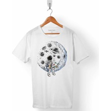 Kendim Seçtim Astronot Drınkın Coffee Nasa Ay Erkek Tişört