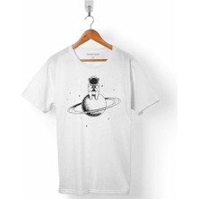 Kendim Seçtim Satürn Halkaları Astronot Space Uzay Nasa Erkek Tişört