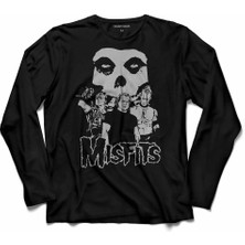 Kendim Seçtim The Mısfıts Punk Rock Death Comes Rıppıng Uzun Kollu Tişört