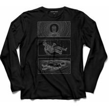 Kendim Seçtim Astronot Uzayda Hamak Nasa Cosmos Uzun Kollu Tişört