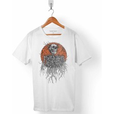 Kendim Seçtim Skull Skeleton Ağaç Kökü Kuru Kafa Erkek Tişört