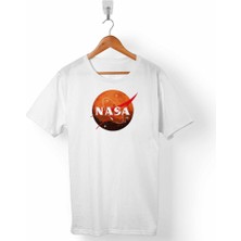 Kendim Seçtim Nasa Mars Gezegen Logosu Cosmos Astronot Erkek Tişört