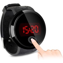 Zsykd Dokunmatik Ekran Unisex LED Dijital Izle Kol Saati Timepiece Silikon Askısı (Siyah) (Siyah)  (Yurt Dışından)