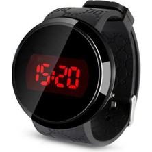Zsykd Dokunmatik Ekran Unisex LED Dijital Izle Kol Saati Timepiece Silikon Askısı (Siyah) (Siyah)  (Yurt Dışından)
