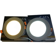 Cata 6 Watt Panel LED Armatür Sıva Altı Yuvarlak Ct 5145 Beyaz Işık 6400K Alüminyum Kasa
