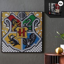 LEGO ART Harry Potter# Hogwarts# Crests Yapım Seti 31201 - Hobileri ve Koleksiyonluk Eşyaları Seven Yetişkinler için Koleksiyonluk ve Sergilenebilir Duvar Dekoru Yapım Seti (4249 Parça)