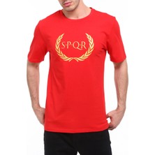 Raru Spqr Erkek T-Shirt Ares Kırmızı