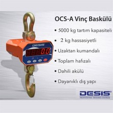 Desis Ocs-A Dijital Vinç Baskülü - Hassasiyet:2 Kg. Max: 5 Ton.