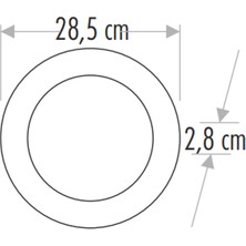 Cata 30 Watt Panel LED Armatür Sıva Üstü Yuvarlak Ct 5273 Günışığı Sarı Işık 3200K Plastik Kasa