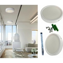 Cata 18 Watt Panel LED Armatür Sıva Üstü Yuvarlak Ct 5233 Günışığı Sarı Işık 3200K Plastik Kasa