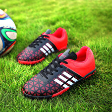 Moyan Siyah Kırmızı Futbol Ayakkabıları (Yurt Dışından)