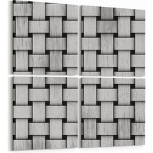 Olla 10025K4 Abstract 3 Boyut Görsel Kare 4'lü Kanvas Tablo