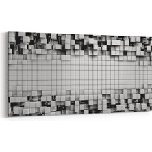 Olla 10024YD Abstract 3 Boyut Görsel Yatay Dar Kanvas Tablo