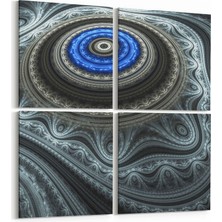 Olla 10420K4 Abstract Görsel Kare 4'lü Kanvas Tablo