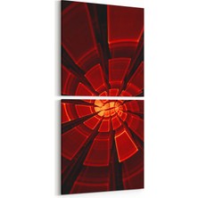 Olla 10217K2D Abstract Girdap Görsel Kare 2'li Dikey Kanvas Tablo