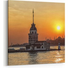 Olla 16058K Günbatımı Görseli Kare Kanvas Tablo