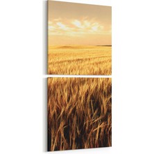 Olla 14008K2D Doğa / Manzara Görseli Kare 2'li Dikey Kanvas Tablo